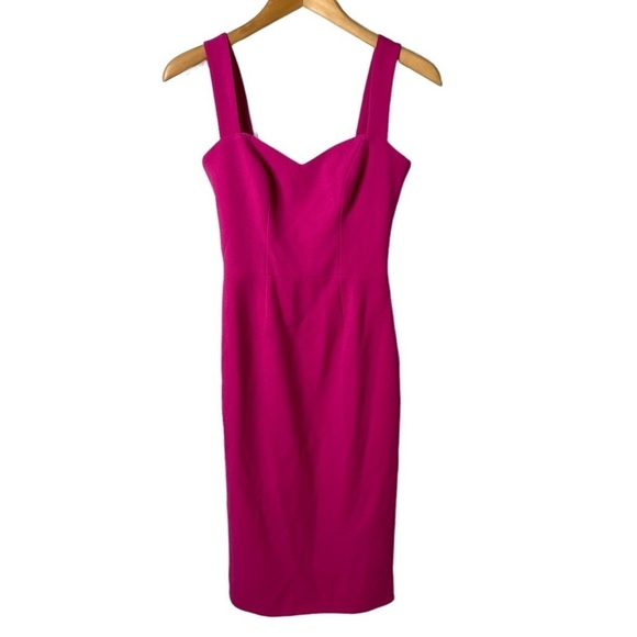 Dress The Population Nicole Sweetheart Neck Sheath Dress Fuchsia Size XXS - Picture 2 of 10